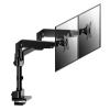 「グリーンハウス 液晶モニターアーム スリムクランプ式2画面 ブラック GH-AMEP2H-BK 1台」の商品サムネイル画像2枚目