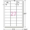 「エーワン ラベルシール[インクジェット]水に強いタイプ 光沢 28982 1袋(3シート入)」の商品サムネイル画像2枚目