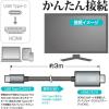 「多摩電子工業 Type-C/HDMI変換ケーブル 3.0m TSK88H30K 1本」の商品サムネイル画像2枚目