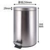 「不二貿易 ステンレスペダルペール12L 1個 オリジナル」の商品サムネイル画像2枚目