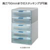 「コクヨ レターケース UNIFEEL ユニフィール 透明プラスチック引き出しタイプ A4タテ 深型2段 ライトグレー LC-UNT202M 1台」の商品サムネイル画像6枚目
