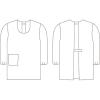 「【アウトレット】住商モンブラン カッポウ型給食衣 児童用 長袖 白 PV401-2 2号 1枚」の商品サムネイル画像2枚目