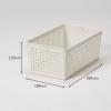 「収納バスケット メッシュバスケット ワイド ホワイト　幅16.8×奥行29×高さ11.8cm １セット（1個×90） オリジナル」の商品サムネイル画像2枚目