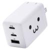 「エレコム USB充電器 タイプC PD 67W USBーC×2 A×1 パソコン充電 顔 EC-AC10367WF 1個」の商品サムネイル画像2枚目
