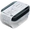 「保存容器 楽ちん 角型140ml クリアー ブラック 黒 #1833 3組（3個入×3） イノマタ化学」の商品サムネイル画像2枚目
