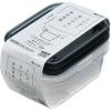 「保存容器 楽ちん 角型180ml 3P クリアーブラック #1840 3組（3個入×3）イノマタ化学」の商品サムネイル画像2枚目