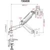 「JAPANNEXT ガス式液晶ディスプレイアーム クランプ対応 15ー32インチ対応 8kg JNーGM312DV 1台」の商品サムネイル画像6枚目
