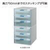 「コクヨ レターケース UNIFEEL ユニフィール 透明プラスチック引き出しタイプ A4タテ 深型3段 ライトグレー LC-UNT203M 1台」の商品サムネイル画像6枚目