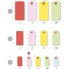 「ササガワ パック入カラー荷札 豆 桃 一穴 200枚パック 25-73112 1セット:1000枚(200枚袋入×5袋)」の商品サムネイル画像5枚目