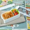 「岩崎工業 イージーケアランチボックス 1段 520ml パッキン一体型 お弁当箱 Bー1487WH　ホワイト 1個」の商品サムネイル画像3枚目