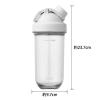 「LIV PLUS シェイカーボトル 830ml　プロテイン ジム ラウンド ライトグレー ABF942LGRY 1個」の商品サムネイル画像2枚目