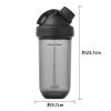 「LIV PLUS シェイカーボトル　プロテイン ジム 830ml ラウンド ブラック ABF942BLK 1個」の商品サムネイル画像2枚目