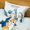 「MORIPiLO モリシタ 布団カバーセット モフサンド 150x210cm シングルロング mofusand グッズ (掛け布団カバー・枕カバー) ブルー」の商品サムネイル画像2枚目