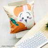 「MORIPiLO ちいかわ クッションカバー (うさぎ みかん) 45x45cm グッズ 可愛い 柔らかめ 背もたれクッション カバー おしゃれ」の商品サムネイル画像6枚目