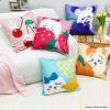 「MORIPiLO ちいかわ クッションカバー (モモンガ ぶどう パープル) 45x45cm グッズ 可愛い 柔らかめ 背もたれクッション カバー おしゃれ」の商品サムネイル画像4枚目