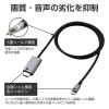 「Type-C - HDMI 変換ケーブル 1m 4K 30Hz 高耐久メッシュ 黒 ECCAC-CHDMI10B エレコム 1個」の商品サムネイル画像7枚目