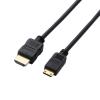 「HDMIケーブル mini (タイプA - タイプC) 1m スリム ブラック ECDH-HD14EMS10B エレコム 1個」の商品サムネイル画像2枚目