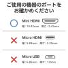 「HDMIケーブル mini (タイプA - タイプC) 1m スリム ブラック ECDH-HD14EMS10B エレコム 1個」の商品サムネイル画像8枚目