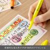 「ぺんてる カラー筆ペン 筆タッチサインペン Neon Color 蛍光イエロー SES15C-FG 1セット（1本×10）」の商品サムネイル画像5枚目