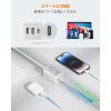 「TESSAN 延長コード2m 電源タップ AC 3口 USB-A 2口 USB-C 1口 TS-708-C 1セット(1個×5)」の商品サムネイル画像6枚目
