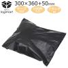 「logimart 宅配ビニール袋M 黒 300×360mm 封かんシール付 1セット（500枚） NO60HD-M」の商品サムネイル画像3枚目