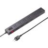「サンワサプライ 雷タップ 10個口+USB-A+Type-C(PD20W) TAP-SP2110NUC-1BK 1個」の商品サムネイル画像2枚目