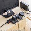 「サンワサプライ 雷タップ 10個口+USB-A+Type-C(PD20W) TAP-SP2110NUC-1BK 1個」の商品サムネイル画像3枚目