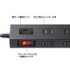 「サンワサプライ 雷タップ 10個口+USB-A+Type-C(PD20W) TAP-SP2110NUC-1BK 1個」の商品サムネイル画像5枚目