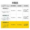 「HDMI ケーブル ハイスピード 3m 4K 30Hz ARC ブラック CAC-HD14E30BK3 エレコム 1個」の商品サムネイル画像8枚目