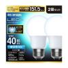 「アイリスオーヤマ LED電球 E26 全方向 40形相当 昼白色 2個セット LDA3N-G/W-4T92P 1セット(2個)」の商品サムネイル画像2枚目