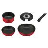 「【セール】サーモス（THERMOS） 取っ手のとれる フライパン 5点セット AB IH対応 レッド KSA-5B」の商品サムネイル画像2枚目