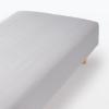 「無印良品 綿混 フィットする ボックスシーツ SS-S 80-100×200×18-28cm用 グレー 1セット（2枚） 良品計画」の商品サムネイル画像2枚目