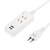 「ヤザワコーポレーション 雷ガード付2AC2USB2.1A2.5mホワイト Y02K4025WH2U 1個」の商品サムネイル画像2枚目