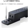 「エレコム OAタップ/10個口/スイッチ無し/ホコリシャッター付/固定＆吊下可能/5m/ブラック ECT-0105BK 1個」の商品サムネイル画像4枚目