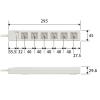 「エレコム 3pinタップ/マグネット付/ホコリシャッター付/6個口/2.5m/ホワイト T-T1D-3625WH 1個」の商品サムネイル画像2枚目