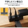 「エレコム クリップタップ/雷サージ付/ホコリシャッター付/スイングプラグ/3個口/3.0m/ブラック ECT-1430BK 1個」の商品サムネイル画像4枚目