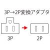 「サンワサプライ 3P→2P変換アダプタ TAP-AD1BKN 1個」の商品サムネイル画像3枚目