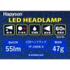LEDヘッドランプ LEDライト 単4形乾電池付属 YF-246BK-K 1個 Hapyson（ハピソン）