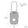 「サンワサプライ eセキュリティ(ワイヤーリール式ダイヤル錠) SLE-11LN 1個」の商品サムネイル画像2枚目