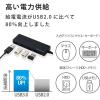 「USBハブ USB-A×4ポート USB3.0 バスパワー 60cm ブラック U3H-FC03BBK エレコム 5個」の商品サムネイル画像6枚目