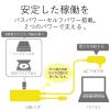 「USBハブ USB-A×4ポート USB2.0 ACアダプタ付 ケーブル長1.5m ホワイト U2H-AN4SWH エレコム 1個」の商品サムネイル画像5枚目