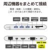 「ドッキングステーション USBハブ タイプC PD対応 HDMI VGA LANポート SD DST-C08SV エレコム 1個」の商品サムネイル画像3枚目