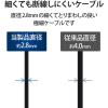 「エレコム USB Type-Cケーブル/スマホ用/USB(A-C)/極細/2.0m/ブラック MPA-ACX20BK2 1個」の商品サムネイル画像5枚目