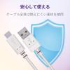 「エレコム Type-Cケーブル/やわらか/1.0m/ホワイト MPA-FACY10WH 1個」の商品サムネイル画像6枚目
