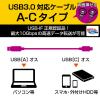 「エレコム USB3.1ケーブル/Gen2/AーCタイプ/認証品/3A出力/1.0m USB3-AC10NBK 1本」の商品サムネイル画像2枚目