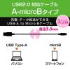 「エレコム microUSBケーブル/2A出力/1.2m/カラフル/ブラック MPA-FAMB2U12CBK 1個」の商品サムネイル画像2枚目