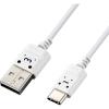 「エレコム USB Type-Cケーブル/スマホ用/USB(A-C)/極細/1.5m/ホワイトフェイス MPA-ACX15WF 1個」の商品サムネイル画像2枚目