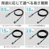 「タイプCケーブル (USB-C to C) PD対応 60W L型 1m 黒 U2C-CCL10NBK エレコム 1本」の商品サムネイル画像9枚目