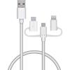 「エレコム スマートフォン用USBケーブル/3in1/microUSB+Type-C+Lightning/0.3m/ホワイト MPA-AMBLCAD03WH 1個」の商品サムネイル画像2枚目