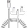 「エレコム スマートフォン用USBケーブル/3in1/microUSB+Type-C+Lightning/1.2m/ホワイト MPA-AMBLCAD12WH 1個」の商品サムネイル画像2枚目